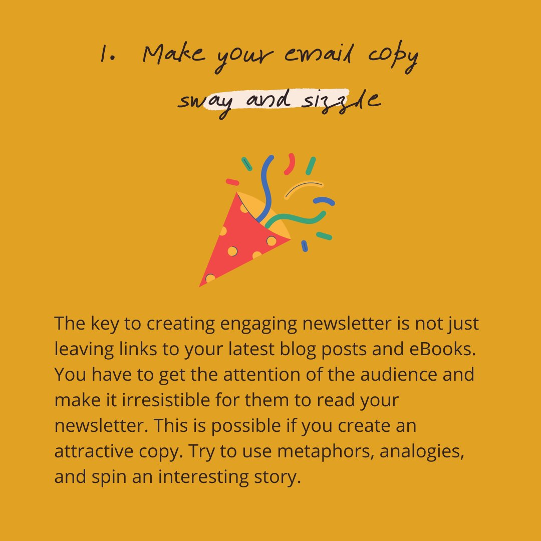 TargetBay's tweet photo. Here's a quick guide on how to create newsletters that are valuable and appreciated.

✅ Create successful email campaigns with BayEngage!

https://t.co/96wjtpw4e5

#bayengage #targetbay #emailmarketing #emailmarketingtips #emailmarketingstrategy #emailmarketingcampaigns https://t.co/CDJW4faDYY