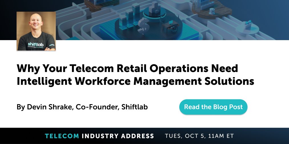 iQmetrix's tweet image. Devin Shrake, Co-Founder of @myshiftlab shares how workforce management solutions can improve common retail staffing challenges so associates can make a big impact on the floor. Read on and hear more from Devin at our Telecom Industry Address on October 5. hubs.ly/H0Y9DdN0