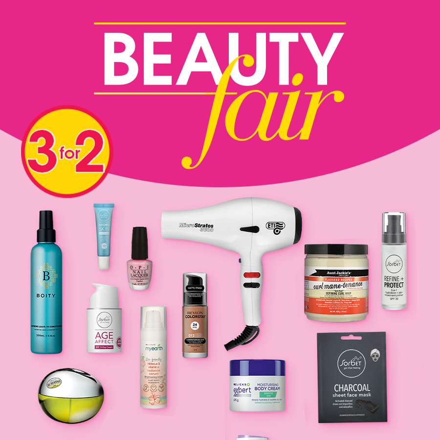 Clicks_SA's tweet photo. #ClicksSpringBeauty Fair is here! Shop skin-care, hair-care and make-up products now on 3for2! > https://t.co/1hiWVhMquW
Don't forget - ClubCard members earn points on all your beauty faves! https://t.co/9ZbuFXGa7i