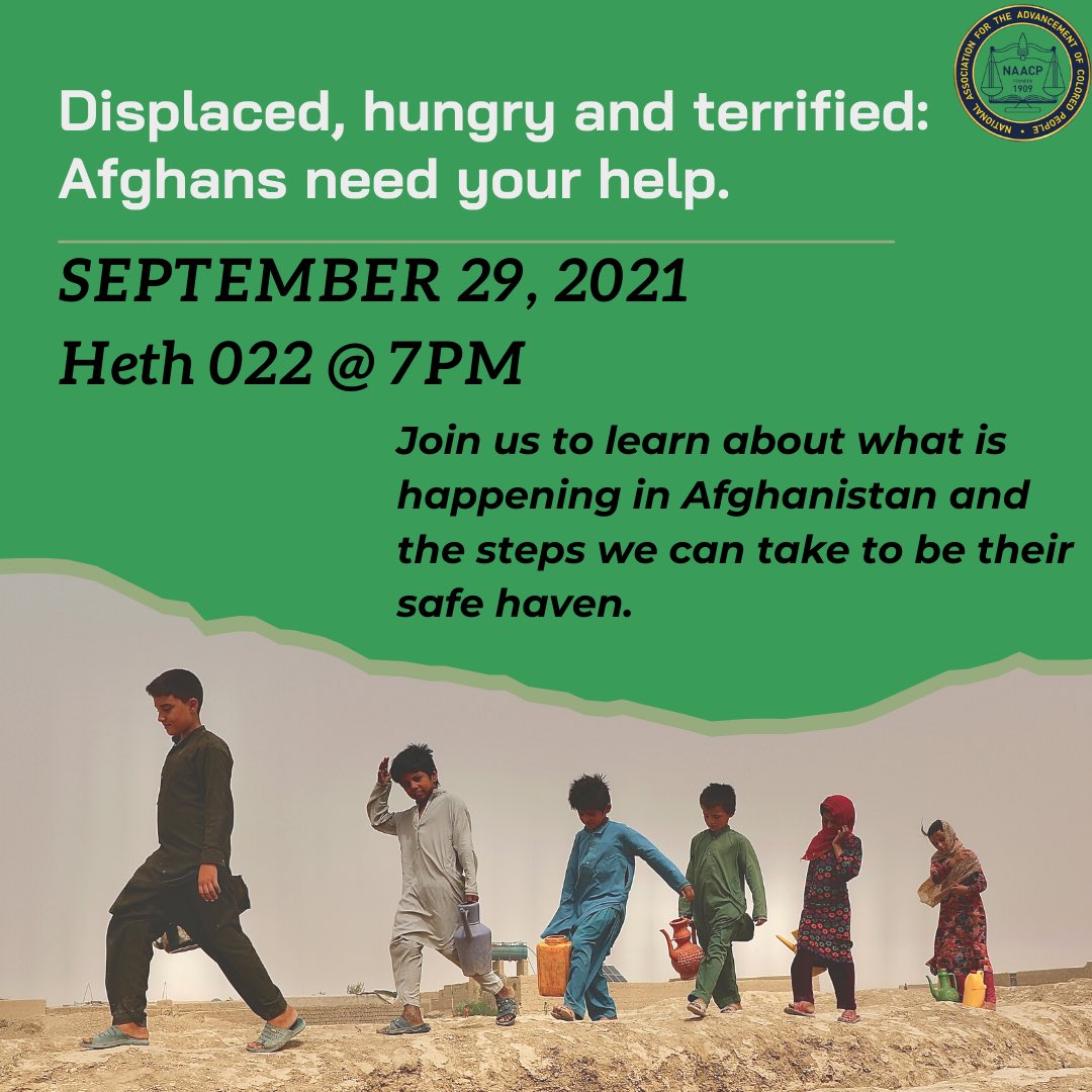 Hey Highlanders! This Wednesday we’ll be having a discussion about the situation in Afghanistan. Meet us in Heth 22 at 7:00 to show your support and learn how you can help. Bring a friend or two and we’ll see you there!