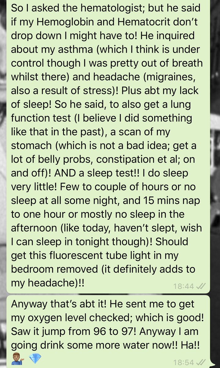 Nuwansenfilmsen's tweet photo. So without any further delay,got an appointment last week&amp;visited the hematologist yesterday afternoon!Here’s everything tht happened&amp;needs to be done!Am still using #100mg of #Cardiprin every night as a blood thinner,fr polycythemia!Latest on my ailments!Have terrible headache💡 https://t.co/eUgGus4V4o