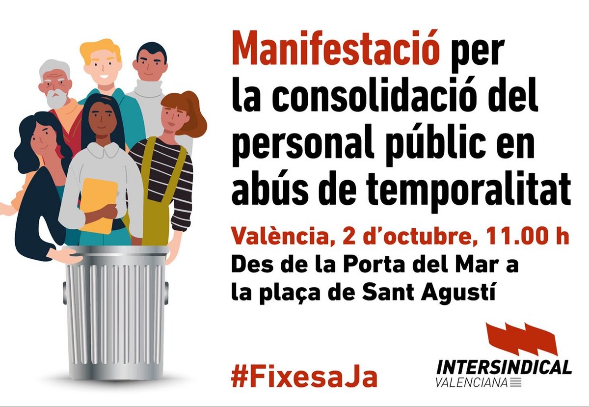 BeatriuCardona's tweet photo. Manifestació #2octubre a València
#FixesaJa #FijezaYaEsConstitucional 
#FijezaYa #FijezaXLey25S
@IntersindicalV @STEPV_Iv
@iv_stas @DonesIV @ESFMB 
@STEPV_UJI @stepvuv @STEPV_UAlacant @StepvU @intersinbbff @stas_iv_Correus @STASValencia @ConfeIntersindi @CNT_Valencia https://t.co/gpdsBd1OeA