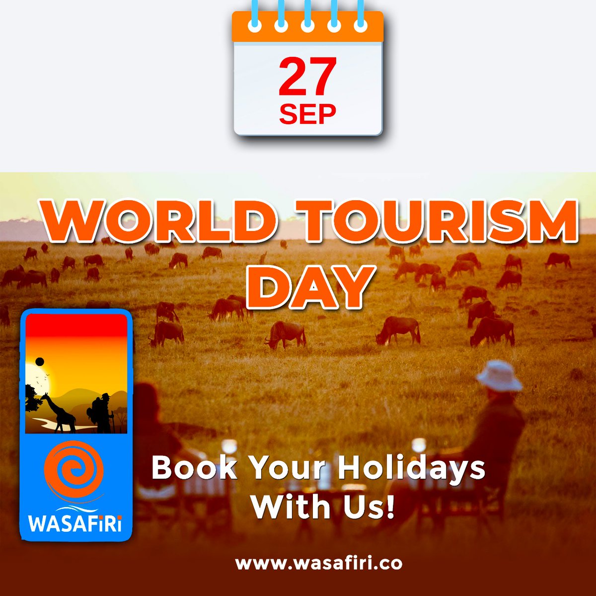 WasafiriP's tweet photo. World Tourism Day!
Book your Holidays with us!

#holidays #africansafaris #Booking #safari #travel #Africa #destinationafrica #beachvibes #beachresorts #migration #WPS #Endeavour #ForaBolsonaro #KissesDelavin #RaisingKanan #wildebeestemigration https://t.co/duzmz4hNkw