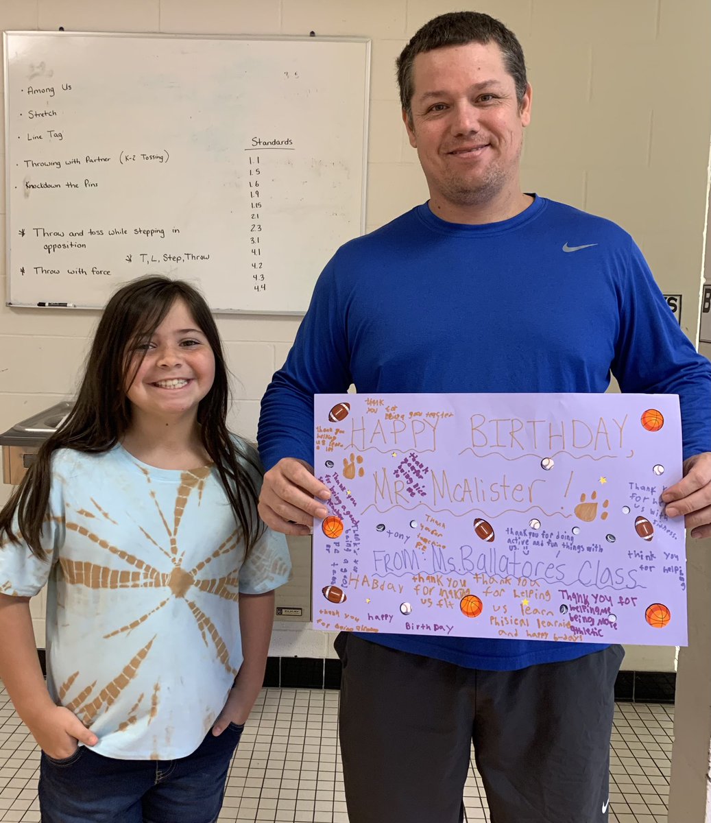 DrBallatore's tweet photo. Happy Birthday, Mr. McAlister! 🎉 We appreciate your hard work to keep us healthy, happy, and fit! ⚽️ 🏀 🏈 
#ourLKEStory
#hcslead
@LKEBobcats
@kroberts001
@RReyes014
@AimeeMcElveen
@kristy_crick
@agordon719 https://t.co/SJpplqIwle