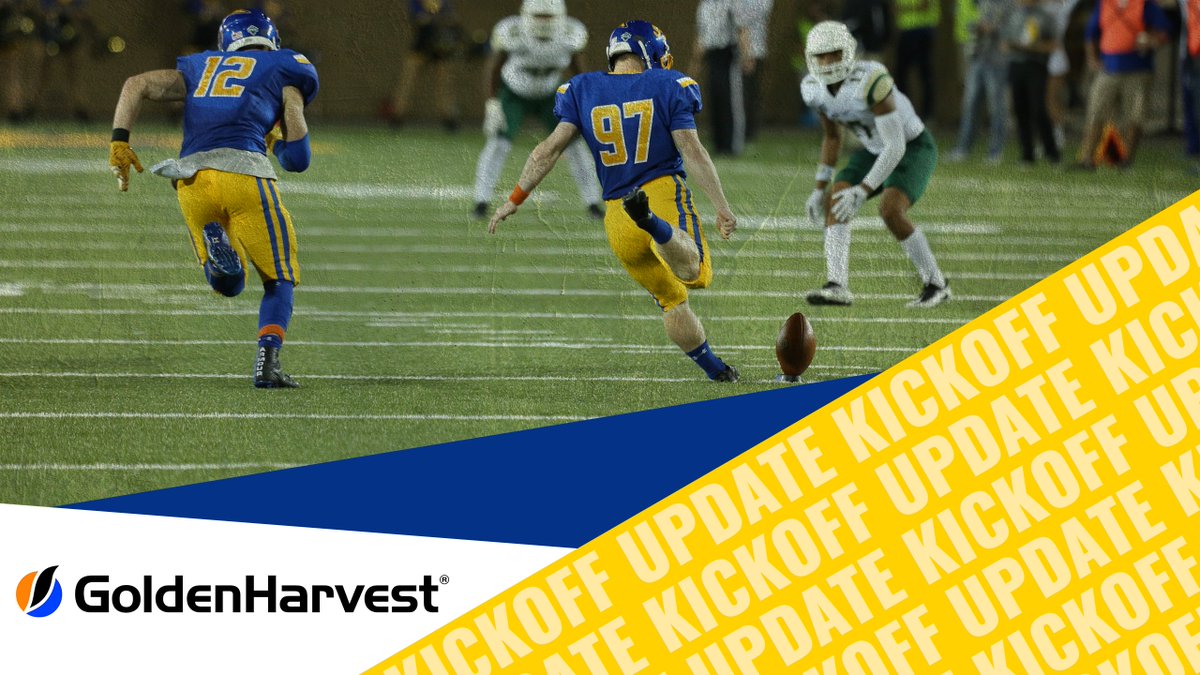 GoJacksSDSU's tweet photo. Every game, all season long, Golden Harvest will be donating $150 to @GoJacksSAAC for each kickoff from @GoJacksFB! 🤩

There were NINE kickoffs this past weekend in the victory over Indiana State, bringing the total up to $3,750!

#KickoffUpdate x #GoJacks 🐰🏈 https://t.co/JFx6VXfE7T