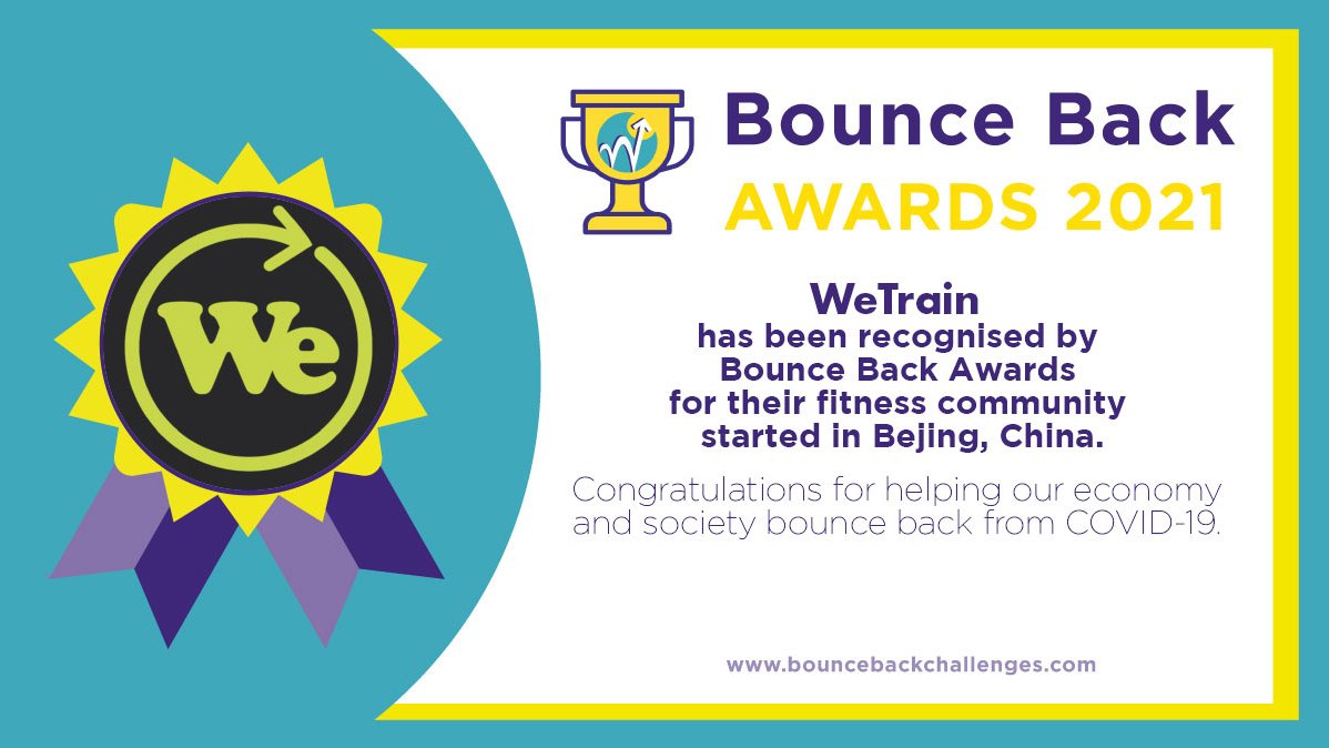 BackChallenges's tweet photo. Join us at the Bounce Back #Awards #Ceremony to celebrate WeTrain, a #fitness #community started in Bejing, China which has been recognised for helping society #BounceBack from #COVID-19! https://t.co/vaaGw8FTwr
Register on our website today and see you on Thursday ! https://t.co/7WNC2VwEIF