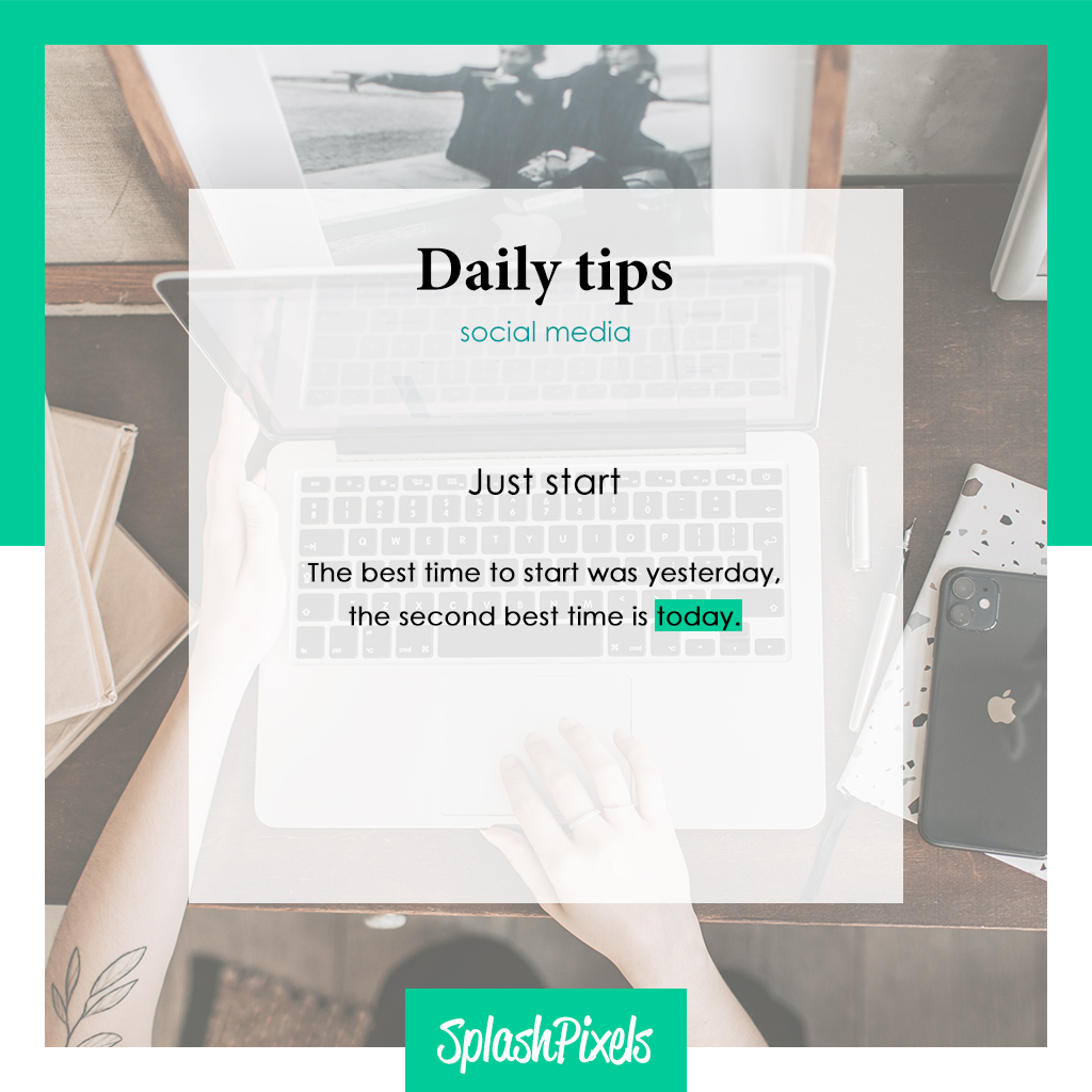SplashPixels's tweet photo. "The best time to start was yesterday, the second best time is today"

This is one of our favorite quotes and speaks to everyone. It doesn't matter what you do - just start. 

#socialmediamanagement #socialmedia https://t.co/od9t3W7acD