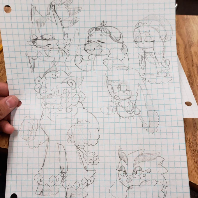 Frost-Fog Harbor residents sketches+ Sasha 