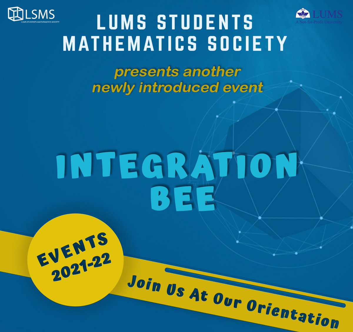 lsmslums's tweet photo. Modeled along the lines of the MIT Integration Bee, the event will pitch participants against each other in a knock-out contest. 🥊

Orientation Link👇
https://t.co/kYIQdBc2oT

#LUMS #LSMS #LUMSMATHSOCIETY https://t.co/i4CSAIBq1k