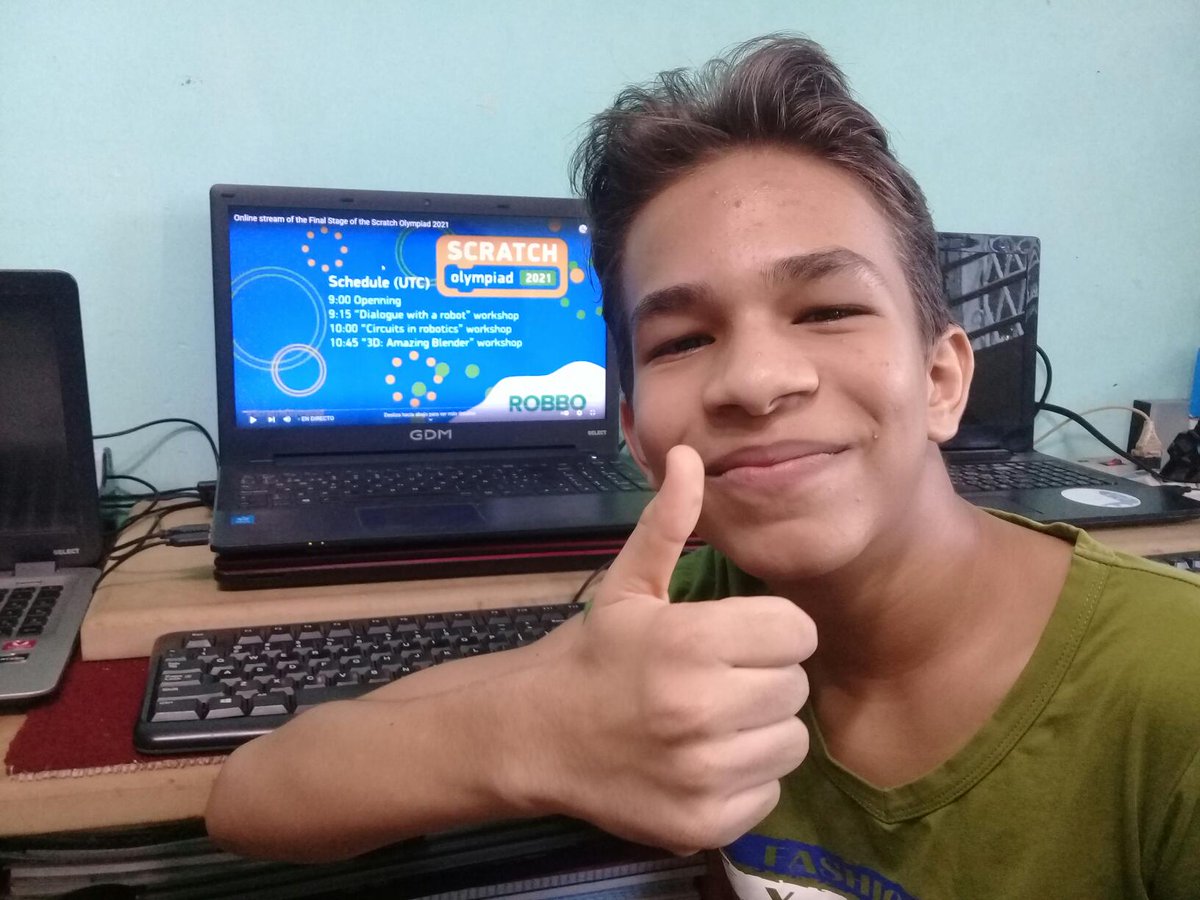 JovenClubStgo's tweet photo. 🗣Compite Xiang Joel Joa Calderín, integrante del proyecto "Robotizando la esperanza" de #JovenClubSantiago en 💻Olimpiada Internacional de programación creativa de Scratch🤖 #Robotizando #JovenClubTeConecta https://t.co/U6bk6TtgJX
