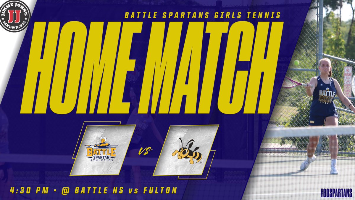 athletics_cps's tweet photo. Battle Girls Tennis takes on Fulton at home today!  Go Spartans! https://t.co/M1w8oJ2Gmn