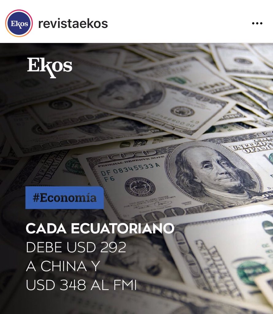 pburbanov's tweet photo. Ecuatoriano: ¿sabías que tienes una deuda importante con China 🇨🇳 + el FMI? ¿No? Pues ya lo sabes 😒 https://t.co/4YZp2WpDoG