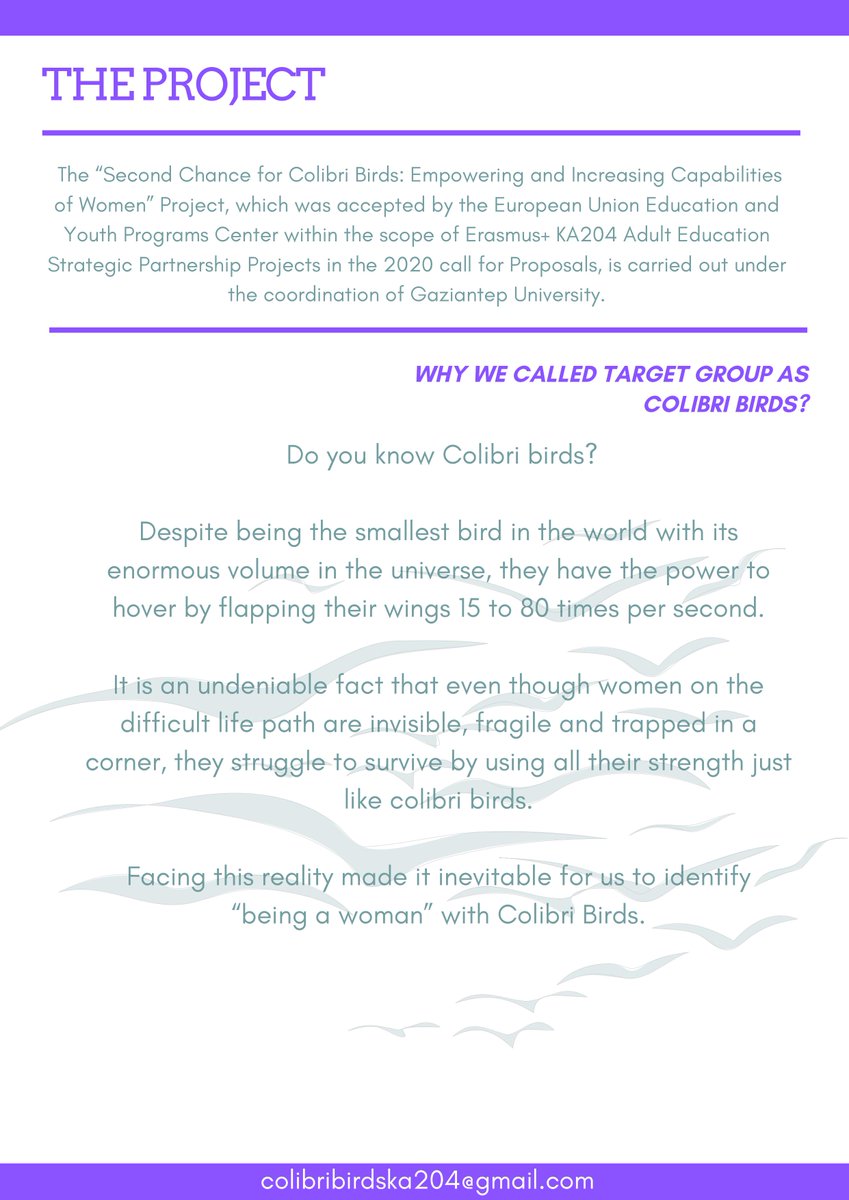 MobilizingMe's tweet photo. Colibri Birds 🐦
An #erasmusplus project  🇪🇺 A Second Chance For Colibri Birds: Empowering and Increasing Capabilities Of Women 

Have a look at the latest newsletter ! 

@NCSR_Demokritos @DunBradstreet @civicuk @GaziantepBeld @Gasmekgaziantep @kademorgtr 

#womenempowerment https://t.co/3eNTLHwsT7