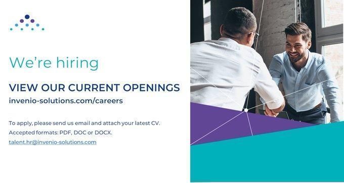 invenioLSI's tweet photo. Are you looking for an exciting opportunity? We're hiring across multiple positions globally. Check all our current openings and apply https://t.co/wgebfv2fLc. #nowhiring #GrowWithInvenio https://t.co/p1uQQVaBlA