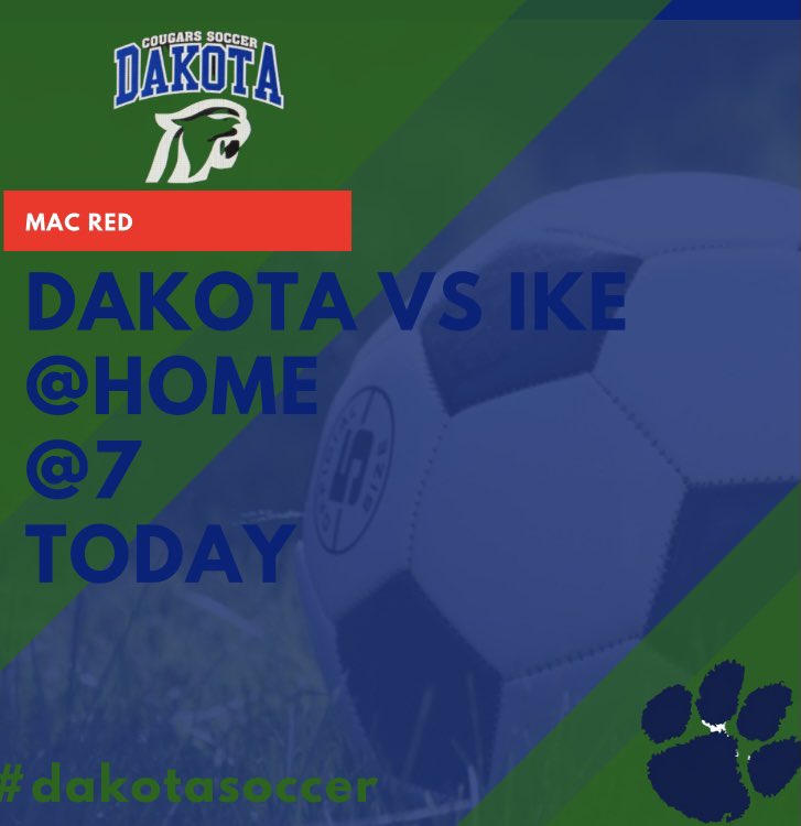 Dakotaboysvsoc1's tweet photo. 🚨TODAY🚨
🆚 IKE
🏟 HOME 
⏰ @7❗️❗️❗️❗️ https://t.co/lziJK9bKze
