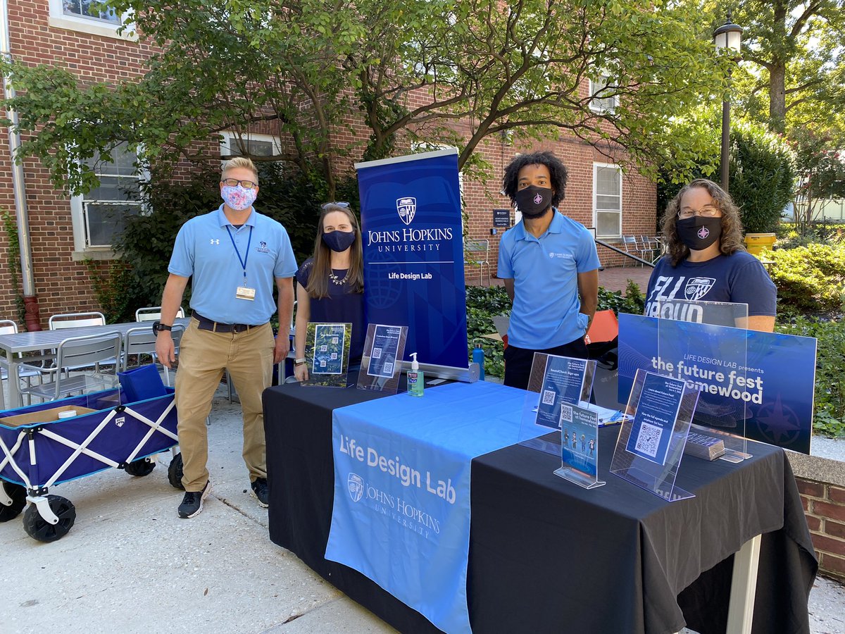 lifedesignjhu's tweet photo. Today at FFC! Sign up for future fest or verify you’ve signed up and get some swag! https://t.co/BjKExHbJFo