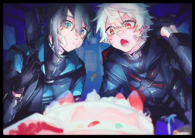 葛葉の日𝐚𝐧𝐝黛灰おたおめ
ハッカー&amp;エージェント好きだからその時空で描いためでてえ

#KuzuArt 
#灰画 
