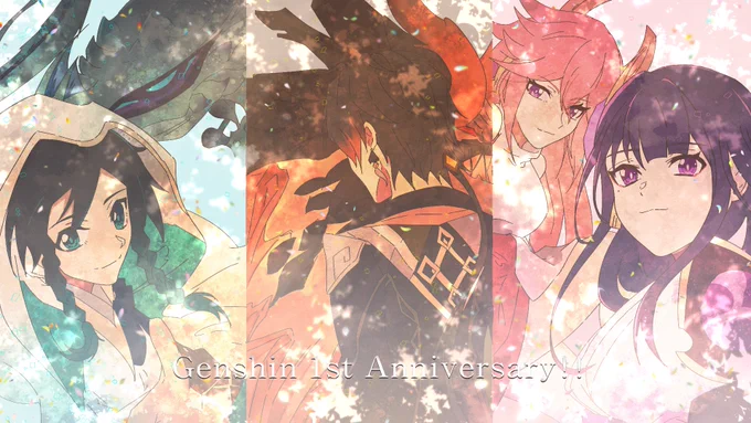 #原神  #原神1周年 #Genshin
Genshin 1st anniversary!!
素敵な作品に出会えて幸せです🎉 