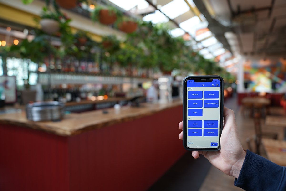 TryChargedUp's tweet photo. Here’s a sneak peak of our brand new all-in-one hospitality platform in use at The Phoenix London! Our new EPOS hardware will be rolling out to more venues in the UK soon. Watch this space! 🍺🍻#hospitality #orderandpay #servedup #epos #thephoenix #london #drink https://t.co/gyu4ICfaCf