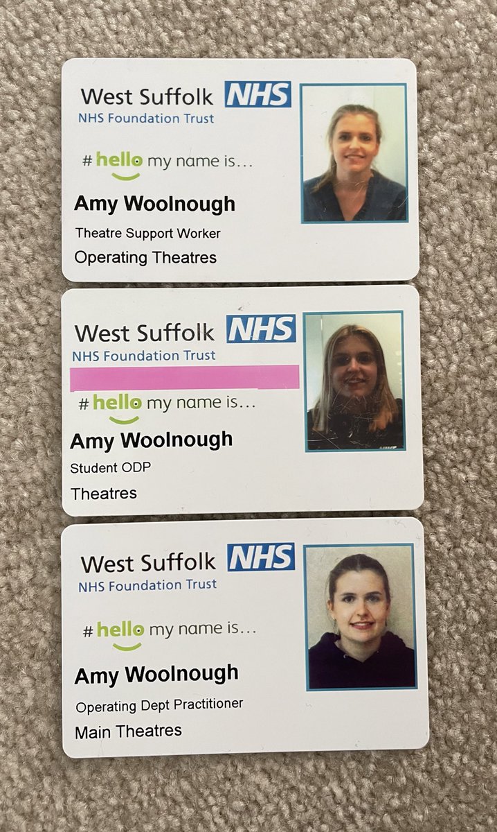 AmySodp's tweet photo. The progression right here! Finally qualified and starting my first post as an ODP🥰 https://t.co/VWt6HPdbYP