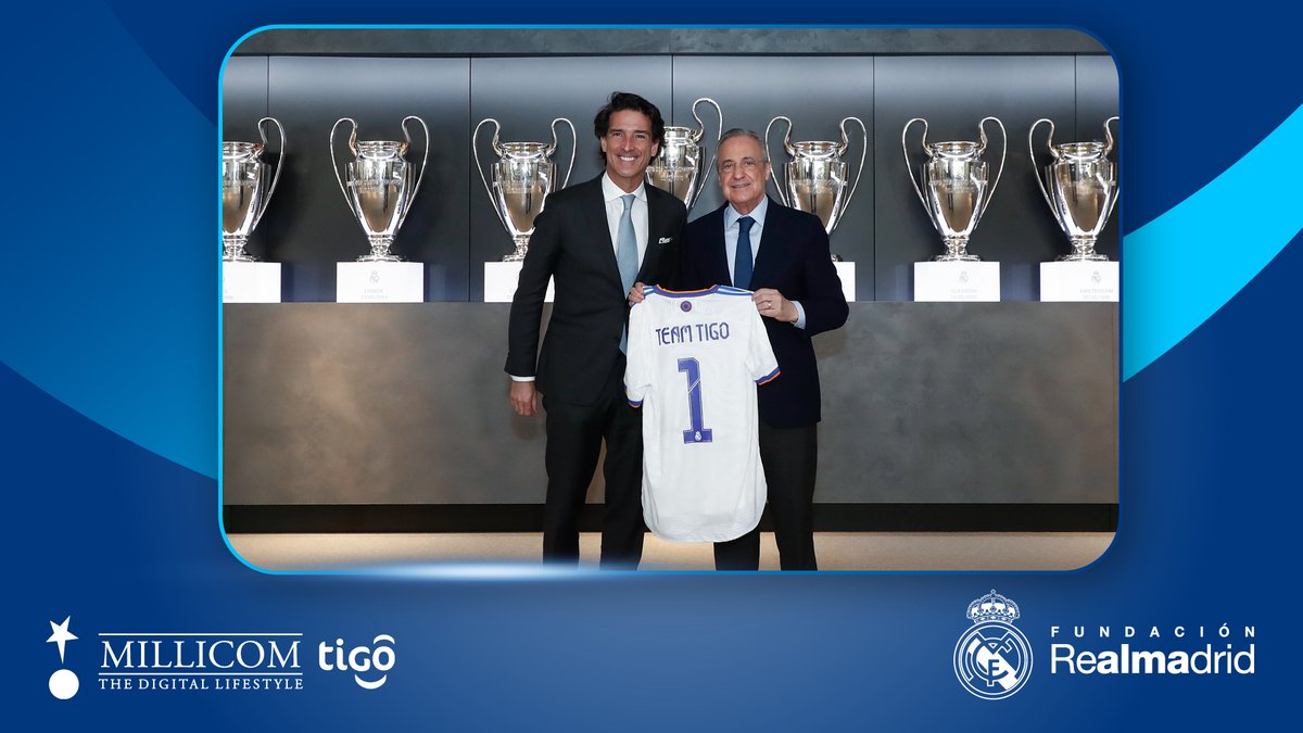 Millicom's tweet image. En @Millicom | Tigo firmamos la alianza con @Fun_Realmadrid con el objetivo de acompañar a los niños y niñas de la región a través de proyectos educativos, sobre tecnología, herramientas digitales y deporte. Conoce más: bit.ly/FRMTigo #TigoConFundaciónRM