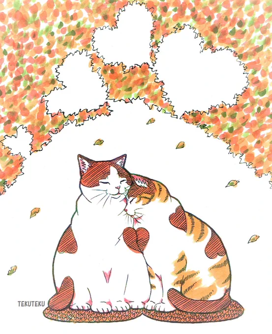 #秋を感じる作品か画像を貼ってみる 🍂
 #illustration 
 #オリジナルイラスト 🐱💕 