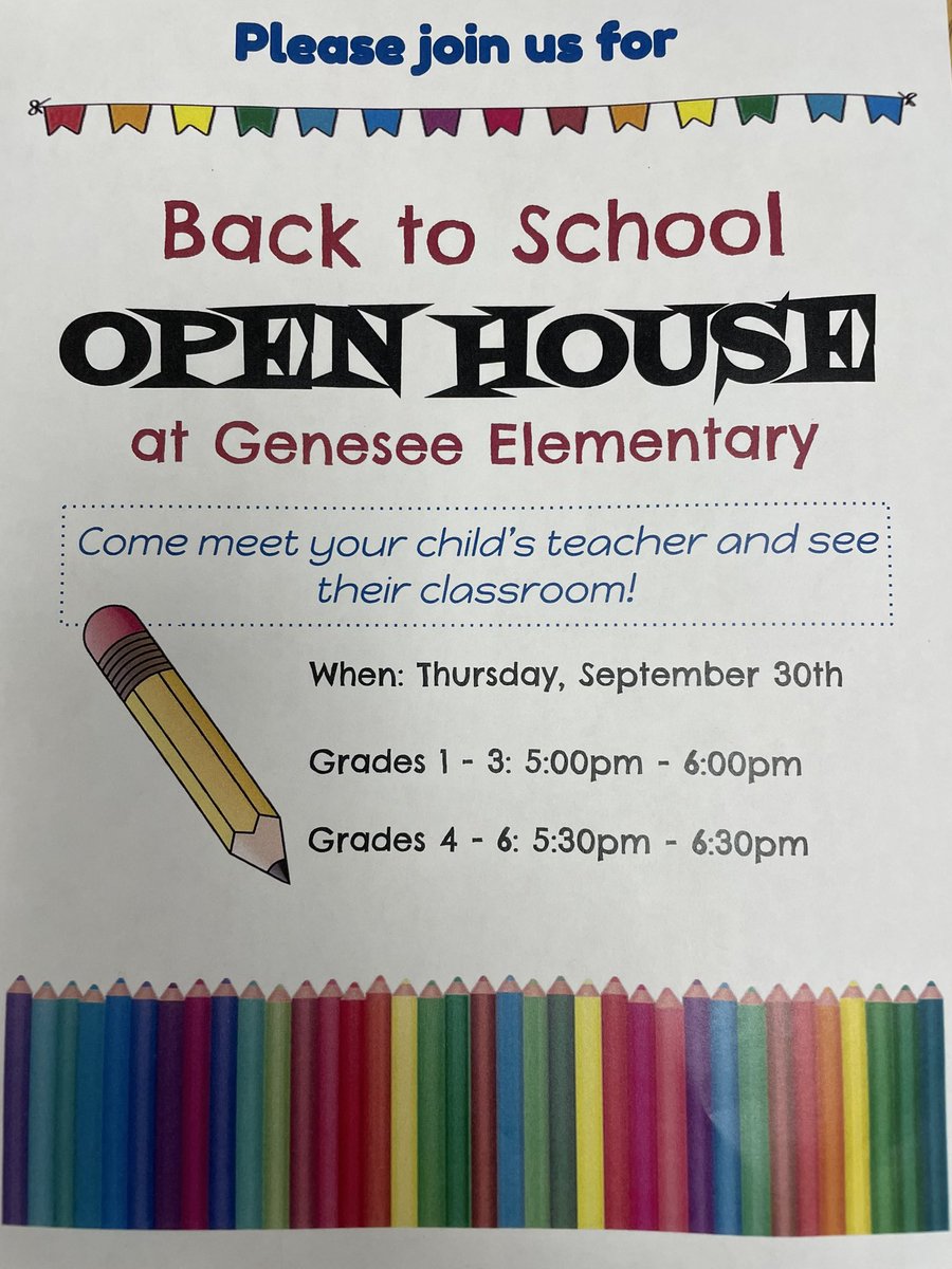 We can’t wait to see everyone this Thursday at Open House!!!