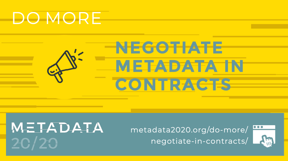 Metadata2020's tweet photo. Metadata 20/20: DO MORE - Open Metadata in Contracts

RECORDING AVAILABLE! 🎉
Miss last week's webinar about Negotiating Open Metadata into Your Contracts?  Recording and reference materials/links are available at:

https://t.co/A0hPyPpbgt

#metadata #domore #metadataincontracts https://t.co/dL0xSOluiX