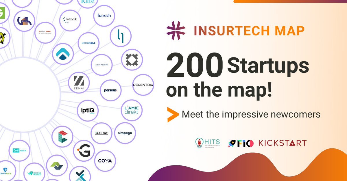 200 Startups on the Map!!! 👀🚀

For our quarterly release, we are thrilled to announce the incorporation of almost 30 #startups to the Insurtech Map!

<a href="/kickstart_inno/">Kickstart Innovation</a> @F10_accelerator 

Congratulations to the impressive newcomers! 
Check them out, here 👇
houseofinsurtech.ch/post/200-start…