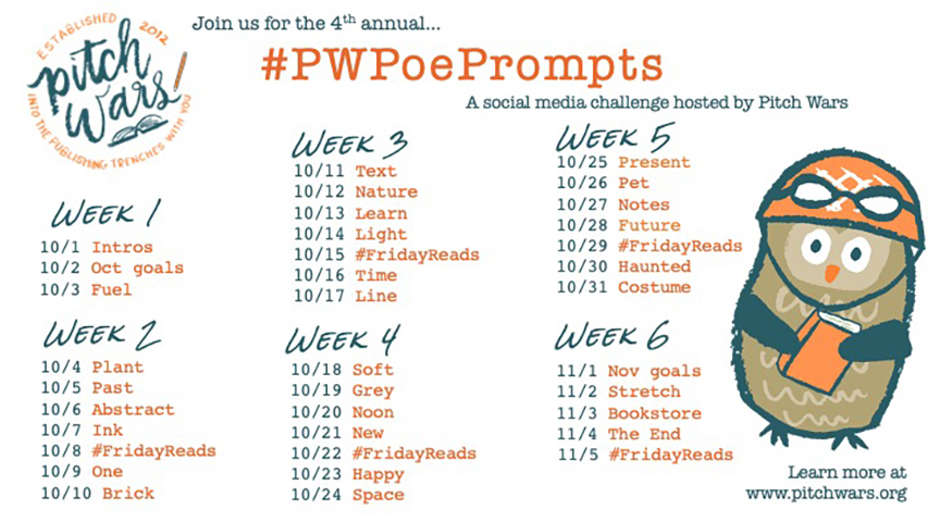 PitchWars's tweet photo. Want something to do while waiting for #pitchwars mentors to read submissions? Want to connect with other entrants, mentors, and folks in the #writingcommunity?  

#PWPoePrompts is back! (and we've added TikTok this year because Sarah is obsessed)

 https://t.co/ZdfWW68biD https://t.co/ERKOF2kaCG