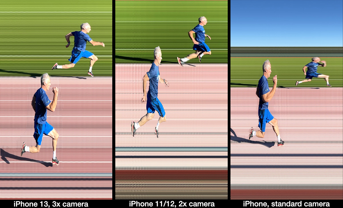 The new iPhone Pro 13 tele camera gives an improved perspective. (Runners in lane 1 and 6)
