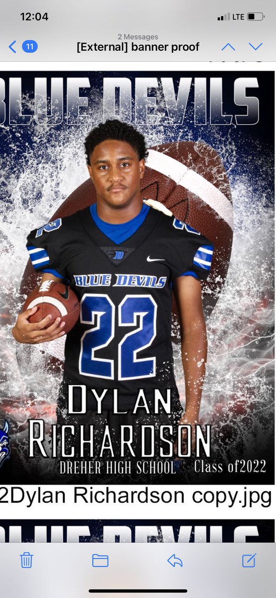 Today’s Senior Spotlight is on Dylan Richardson! Dylan is in his 4th year in our program and is doing a great job playing DB for us. Dylan wrestles in the Winter and runs track in the spring. He tells me he’s going to add tennis as well! You go for it Dylan! Proud of you 22!