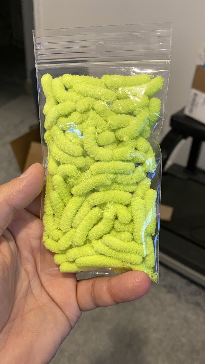 notonlytrout's tweet photo. Just a few chartreuse mop bodies to tie onto some hooks! Simple and effective - a winning combo in my book!
#flyfishing #flytying #mopflies #notonlytrout https://t.co/ODpJBBqkOQ