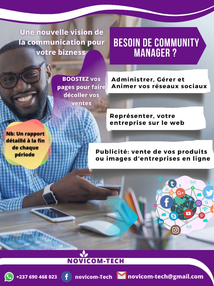 NovicomTech's tweet image. Nous sommes la pour votre visibilité sur le web: Analyse, statistiques, publications et rapports détaillées.