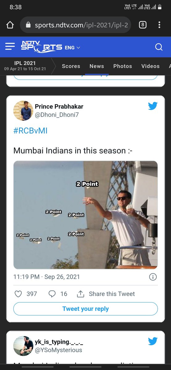 _YoungMonk's tweet photo. @Dhoni_Dhoni7 Congrats bro. NDTV has featured your tweet https://t.co/uw7EPMjVS1