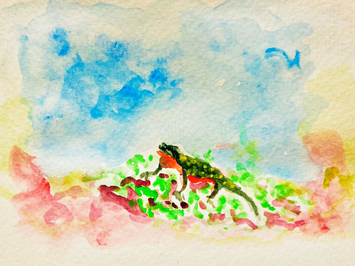 haitei_makigai's tweet photo. #水彩画
#水彩色鉛筆
#DEWENT
既出の絵をトリミングしました https://t.co/aAMhUy9IN1