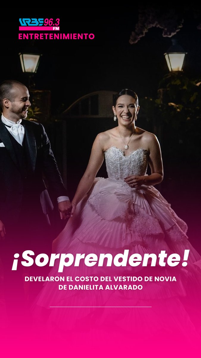 ¡Sorprendente!  Develaron el costo del vestido de novia de Danielita Alvarado urbe963fm.com/node/4619 

#urbenoticias #27Sept  #boda