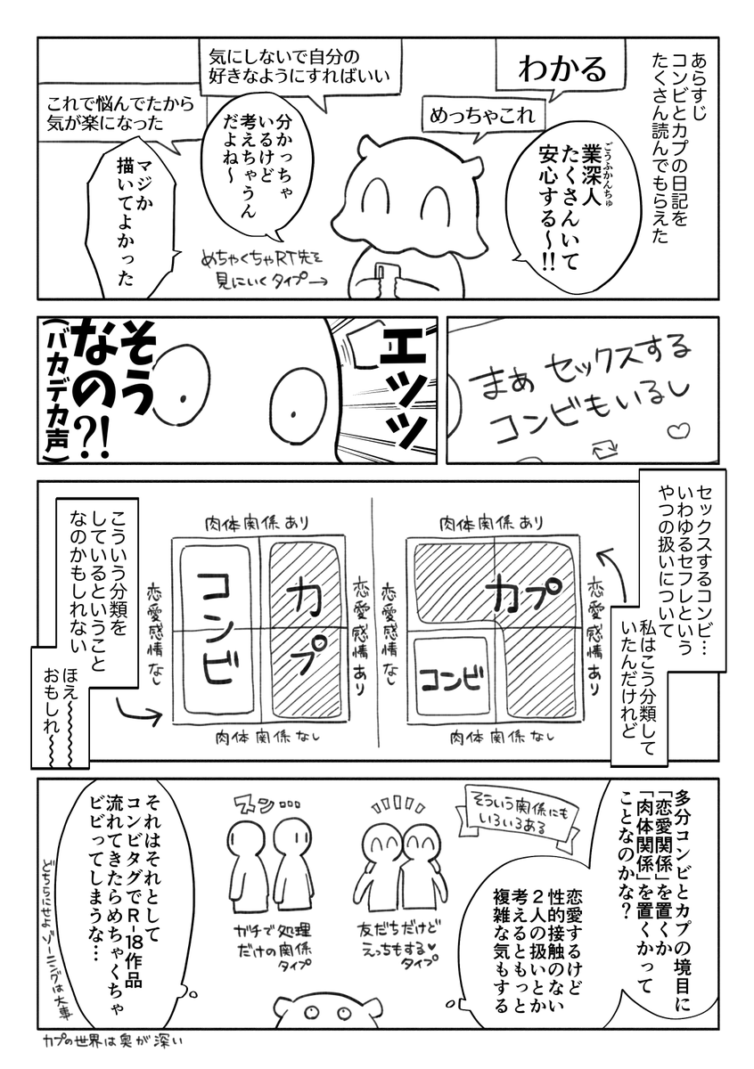 コンビとカプの話その③です 