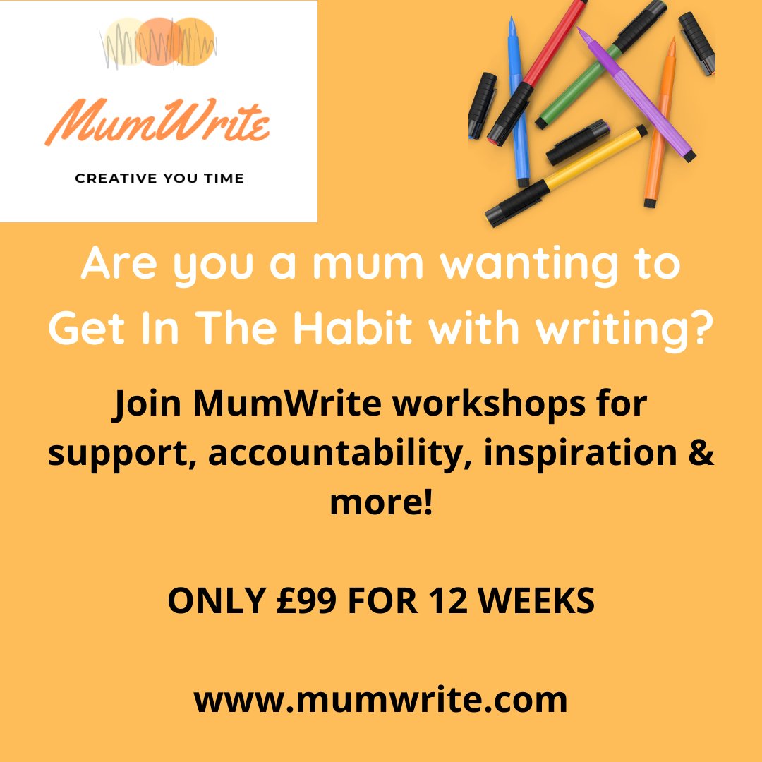 newwritingsouth's tweet photo. Friends @MumWrite are open for signups!
Mumwrite have a 12 week workshop course (Mon eves, every 2 weeks), email workshop group, a bi-weekly FB live prompt & a closed FB group. Only £99!
Read more on their site: https://t.co/ipwlVawi79
#writingmums #writingmoms #timetowrite https://t.co/DJg3sOmIZ6