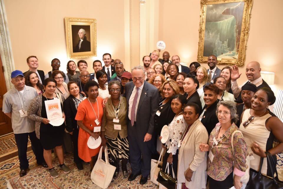 RachelS23's tweet photo. 4 years ago today, I helped lead a group of @FoodBank4NYC members to #GoOrange2DC & tell @SenSchumer to expand fed nutrition programs. Since then, much has changed but much stays the same - now, we need #BuildBackBetter to help NYers facing hunger! https://t.co/2CWMIdZoJJ
