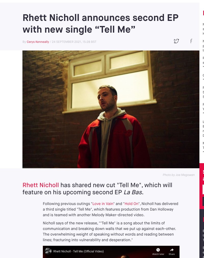 Thank you for all of the love everyone’s shown “Tell Me” this weekend. Special shout-out to  <a href="/notion/">Notion</a>, @noctismagazine , and @thelineofbestfit 🖤

#RhettLaBas  #TellMe