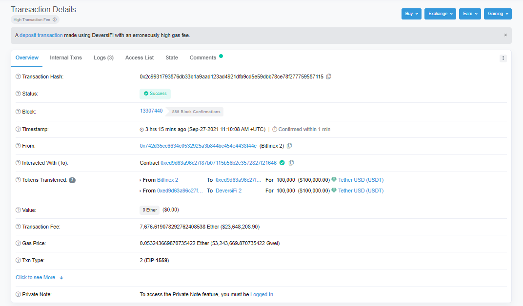 ICODrops's tweet photo. Crypto exchange @bitfinex just paid $23.7 million in transaction fees to send $100,000 of tether $USDT in what was presumably a bit of a slip up. 

https://t.co/u0ANjoHuzR 
https://t.co/EsFIL4ZCqv https://t.co/NtZXvfAen6