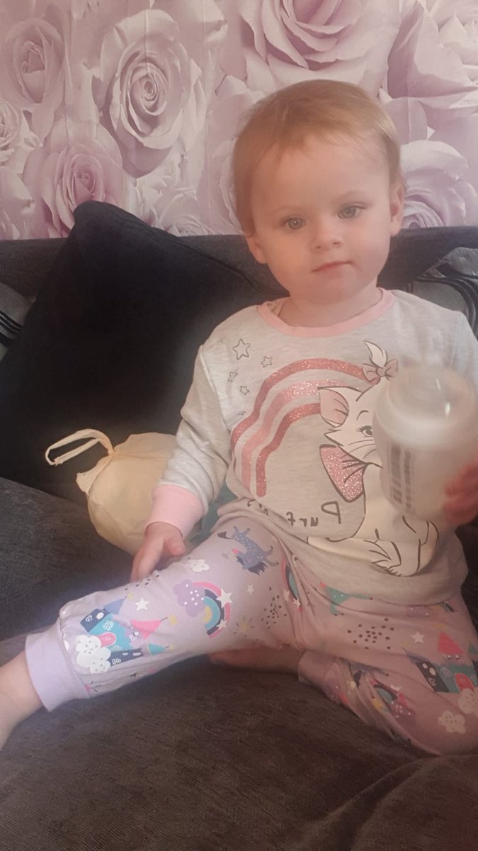 chrissygemmell's tweet photo. That's ma wee Princess back hame safe n well after her wee day oot wae Daddy she's ma world 💜💙 https://t.co/9pHP7pL4wv