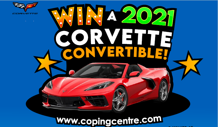 CopingCentre's tweet photo. It's your LAST CHANCE to #WIN our 2021 #Corvette Stingray in support of grieving families in #waterlooregion.  Get yours now before they are all gone!  Tickets start at $20!  Order now at https://t.co/Zd0roi4tni or call 1-877-554-4498.  

#charity #cambridge #supportlocal https://t.co/FCc3vp5Le9