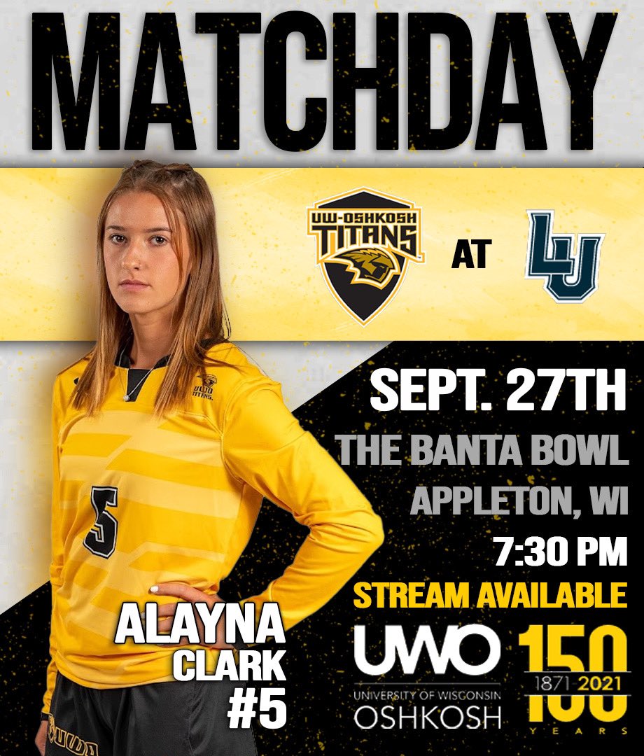 UWOWSoccer's tweet photo. MATCHDAY 10 officially brings us into the second half of the season! We have a short business trip up to Appleton to face the Vikings!

#InTheTeam #NCAASoccer #D3Soccer

UW-Oshkosh at Lawrence University
📍 The Banta Bowl
⏰  7:30 PM
📺 / 📊 https://t.co/gcJbjnMe4e https://t.co/DSQUhrr29b