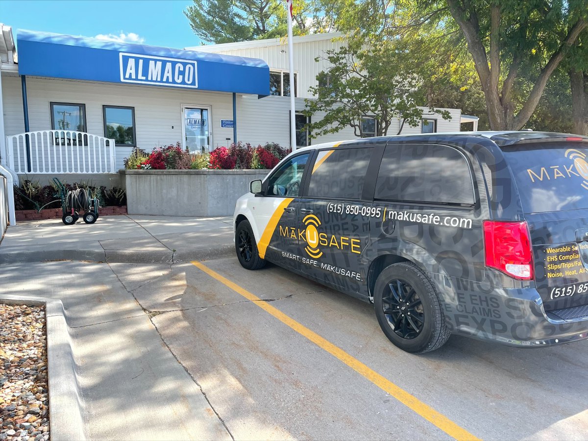 Our Customer Success team was busy last week with an install at ALMACO! Since the 1970's ALMACO has been manufacturing custom ag equipment for their clients. We are proud to partner with them to keep workers safe! #safety #manufacturing #wearabletech