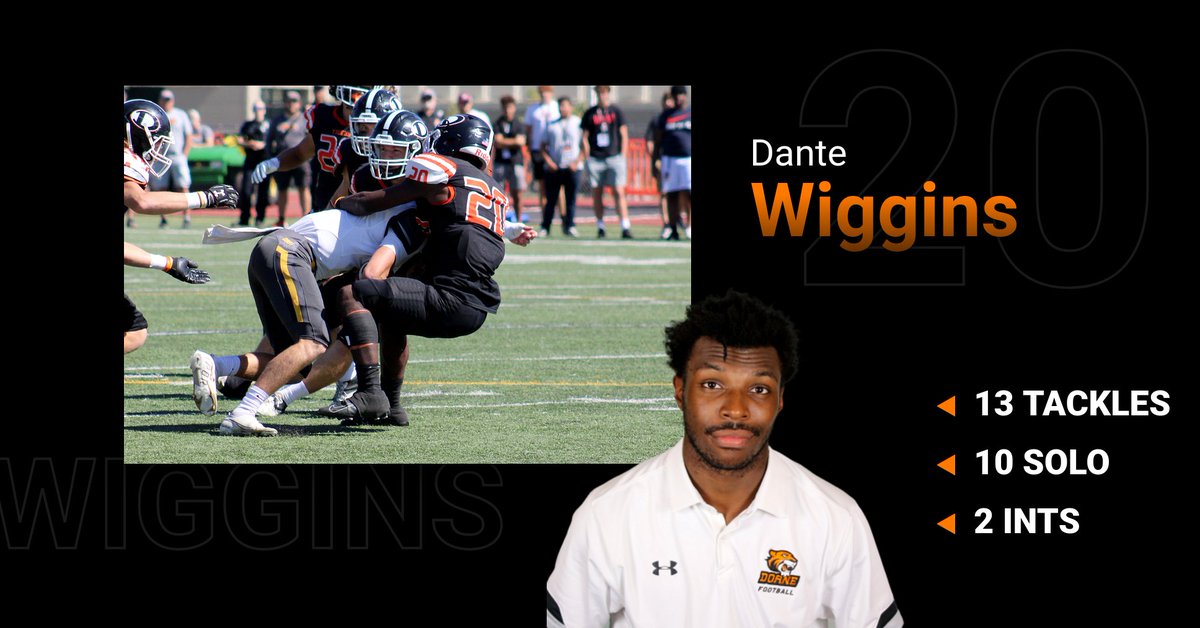 DoaneAthletics's tweet photo. #DoaneFB received a big performance this weekend from Donte Wiggins and he was recognized for those efforts as he was named the GPAC Defensive Player of the Week https://t.co/5u375UZ8Nf