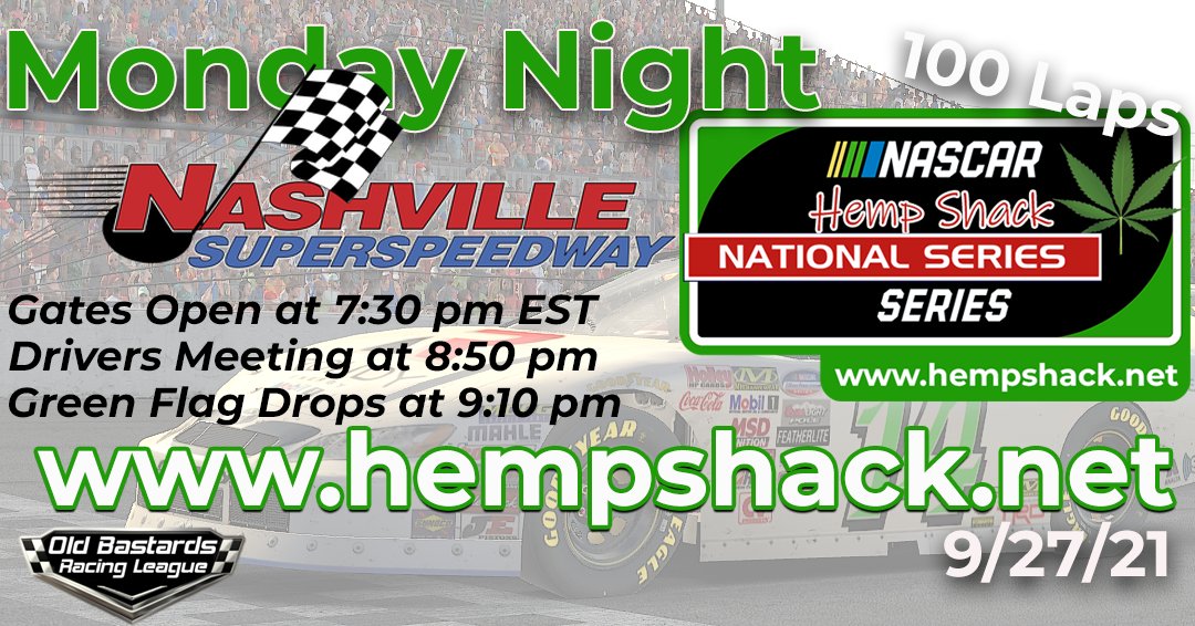 OBRL_Racing's tweet photo. @HempShack @OBRL_Racing Monday Night @ARCA_Racing @NashvilleSS 115 Laps
Practice Starts at 7:30PM EST
To Race Be In Practice By 8:30PM
@SimRacerHub for League Scoring
https//obrl.net
#obrl #iracing #iracingleague #simracerhub #oldbastardsracingleague #iracingarca https://t.co/SogLyvCXBo
