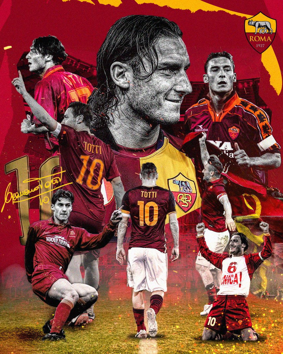 ASRomaEspanol's tweet photo. 💛❤️ ¡Feliz cumpleaños para el 👑 de Roma!

Francesco Totti hoy cumple 45 años 🎂

#ASRoma https://t.co/bOE1noGMp6