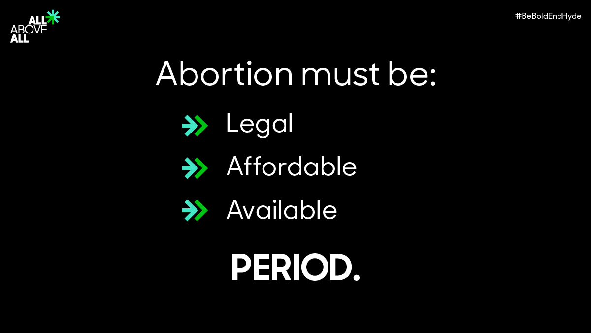 From the beginning, Roe was the floor, not the ceiling. We need to go beyond Roe to eliminate barriers to abortion care, including economic, racial, &amp; immigration injustices &amp; coverage bans like Hyde. #AbortionJustice 
#BeBoldEndHyde